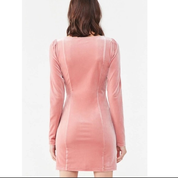 Forever 21 Light Pink mini dress, long sleeves - Picture 4 of 4
